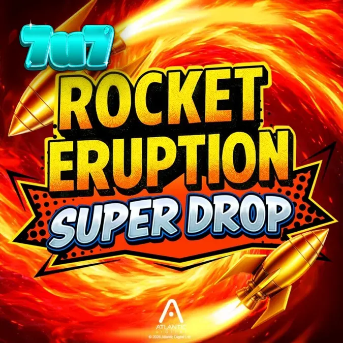 Rocket Eruption Super Drop স্লট গেমের ভিজ্যুয়াল এবং রিল ইন্টারফেস